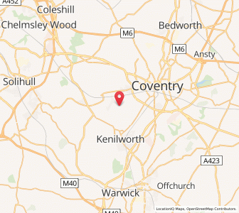 Map of Tile Hill, EnglandEngland