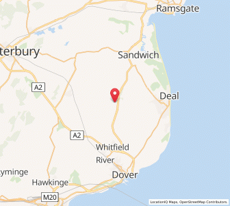 Map of Tilmanstone, EnglandEngland