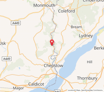Map of Tintern, WalesWales