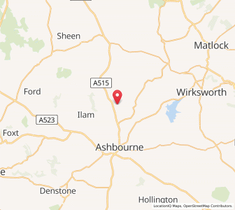 Map of Tissington, EnglandEngland