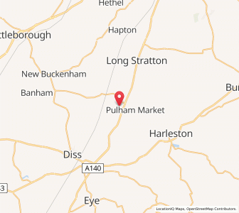 Map of Tivetshall Saint Margaret, EnglandEngland