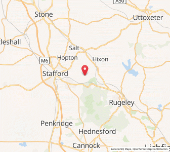 Map of Tixall, EnglandEngland