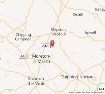 Map of Todenham, EnglandEngland