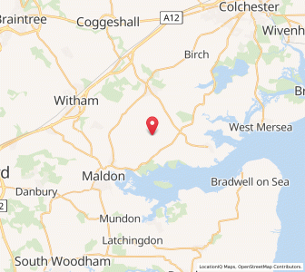 Map of Tolleshunt Major, EnglandEngland