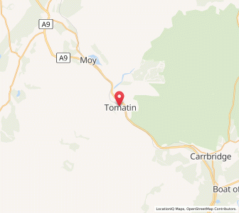 Map of Tomatin, ScotlandScotland