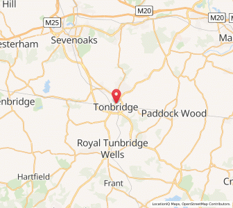 Map of Tonbridge, EnglandEngland