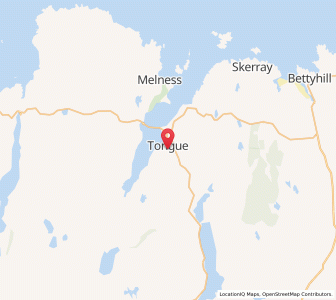 Map of Tongue, ScotlandScotland