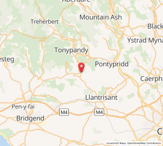 Map of Tonyrefail, WalesWales