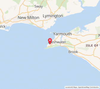 Map of Totland Bay, EnglandEngland