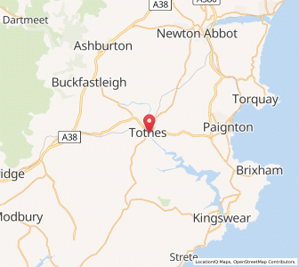 Map of Totnes, EnglandEngland