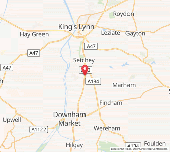 Map of Tottenhill, EnglandEngland