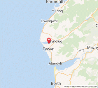 Map of Towyn, WalesWales