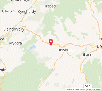 Map of Trecastle, WalesWales