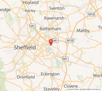 Map of Treeton, EnglandEngland