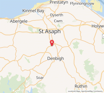 Map of Trefnant, WalesWales