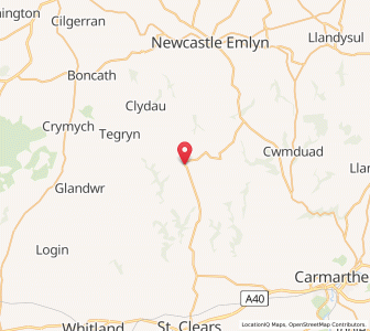 Map of Trelech, WalesWales