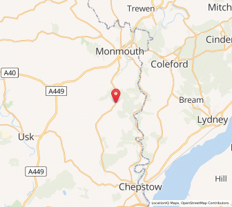 Map of Trellech, WalesWales