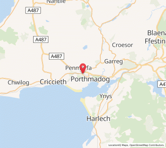Map of Tremadoc, WalesWales