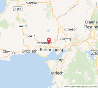 Map of Tremadog, WalesWales