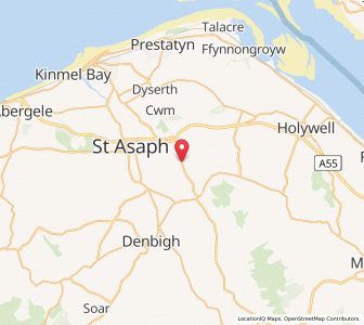Map of Tremeirchion, WalesWales