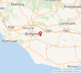 Map of Treoes, WalesWales