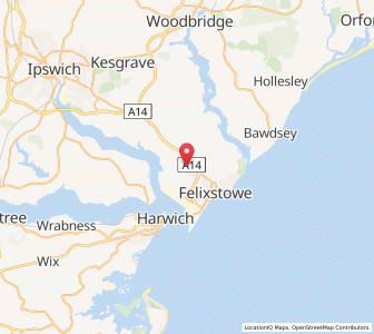 Map of Trimley Heath, EnglandEngland