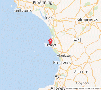 Map of Troon, ScotlandScotland