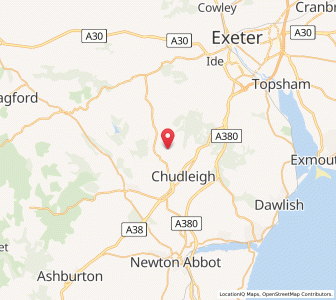 Map of Trusham, EnglandEngland