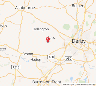 Map of Trusley, EnglandEngland