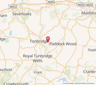 Map of Tudeley, EnglandEngland