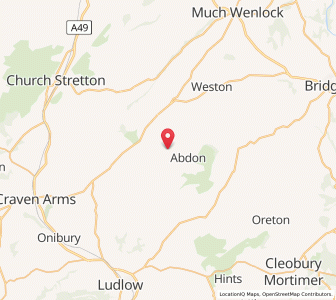 Map of Tugford, EnglandEngland