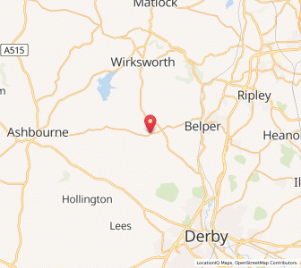 Map of Turnditch, EnglandEngland