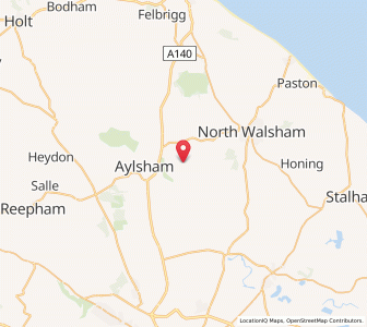 Map of Tuttington, EnglandEngland