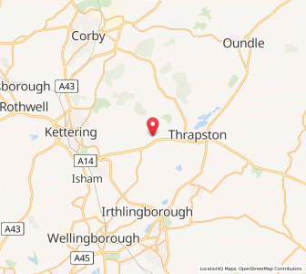 Map of Twywell, EnglandEngland