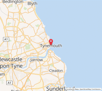 Map of Tynemouth, EnglandEngland