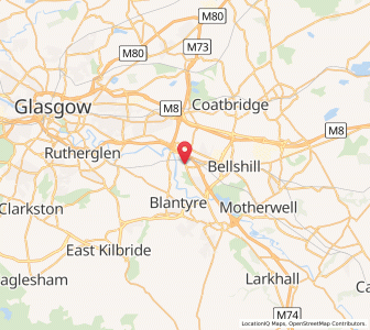 Map of Uddingston, ScotlandScotland