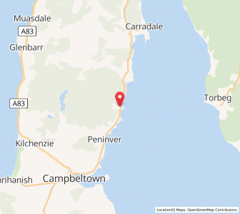 Map of Ugadale, ScotlandScotland