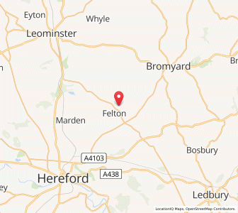 Map of Ullingswick, EnglandEngland