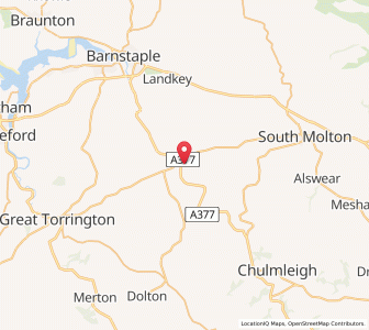 Map of Umberleigh, EnglandEngland