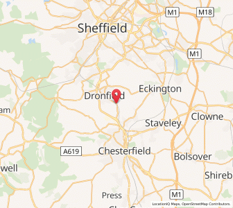 Map of Unstone, EnglandEngland
