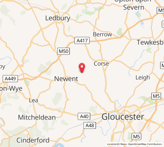Map of Upleadon, EnglandEngland