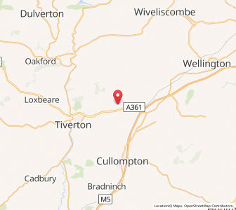 Map of Uplowman, EnglandEngland