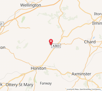 Map of Upottery, EnglandEngland