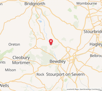 Map of Upper Arley, EnglandEngland