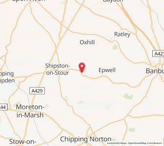 Map of Upper Brailes, EnglandEngland