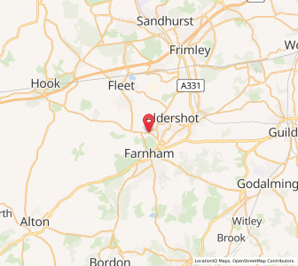 Map of Upper Hale, EnglandEngland