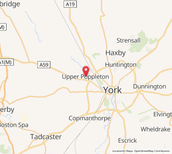 Map of Upper Poppleton, EnglandEngland