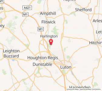 Map of Upper Sundon, EnglandEngland