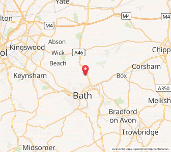Map of Upper Swainswick, EnglandEngland