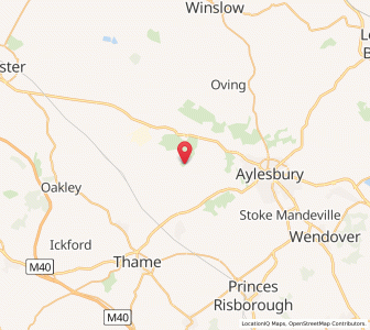 Map of Upper Winchendon, EnglandEngland